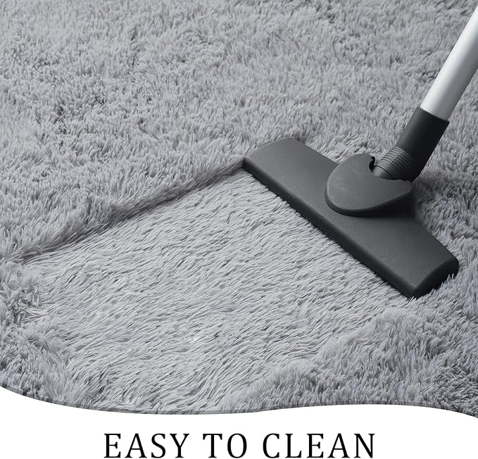 Chicrug Soft Runner Rugs for Bedroom Living Room Plush Fluffy Rug 2x7 Feet, Shag Furry Area Rug Carpet Non Shedding for Nursery Children Kids Girls Room Home Decorative, Grey