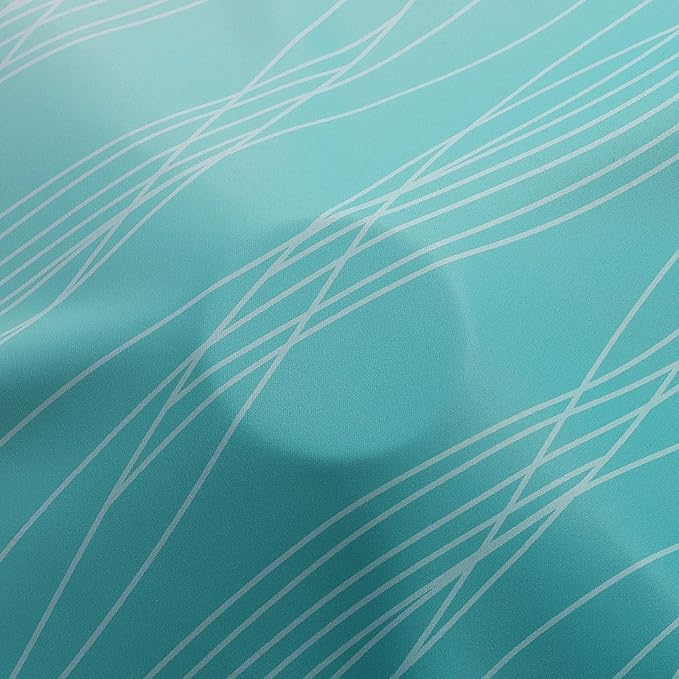 Estelar Textiler Teal and Greyish White Ombre Blackout Curtains 90 Inch Length 2 Panels Set, Thermal Insulated Drapes for Bedroom,Full Room Darkening Grommet Gradient Curtains for Living Room,52Wx90L