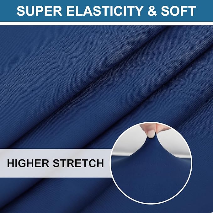 Smiry Printed Couch Cushion Covers, Stretch Soft Couch Covers for Sofa, Washable Non-Slip Sofa Slipcover Furniture Protector for Indoor and Outdoor (Backrest M, Navy)