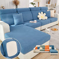 Soothing Home Sofa Covers, Sofa Hero Covers, Wear-Resistant Universal Couch Covers Washable Stretch Sectional Couch Cushion Covers (Blue,Large Double Seat Cover)