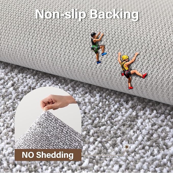 60x24 Long Bathroom Rugs Washable Non Slip, Light Grey Bath Mat for Bathroom Floor Tub, Soft Absorbent Quick Dry Mats for Shower, Bathtub,Home Decor