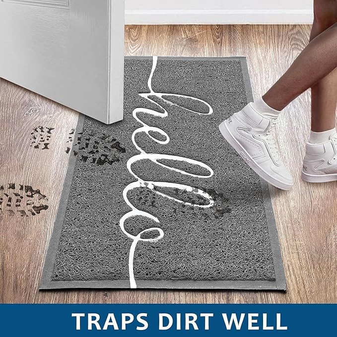 EARTHALL Funny Hello Mats Outdoor/Indoor, Front Door Mat Outside Entrance, Inside Outside Mats for Home Entrance, Funny Doormat Outdoor/Indoor Entrance, Front Porch Decor for Farmhouse 48"x32"