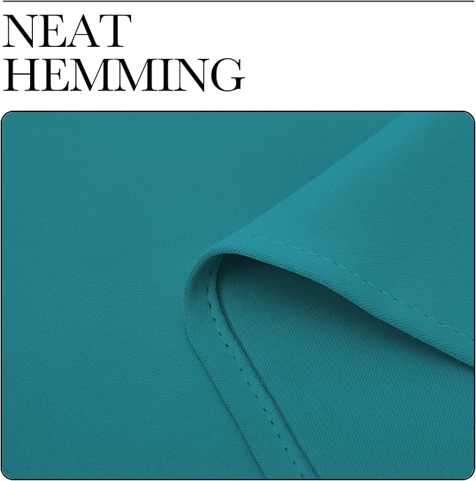 NICETOWN Room Darkening Curtains 63 inch Length 2 Panels, Thermal Insulated Grommet Blackout Curtains for Modern Casual Elegant Bedroom Kids Room Theme Decoration (Peacock Teal, 2 Pieces, W34)