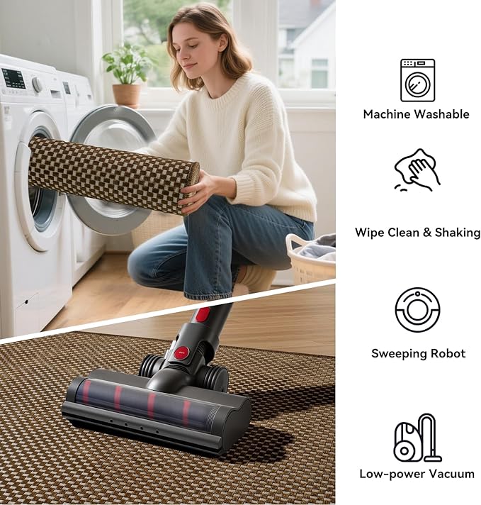 YDKGL 3x5 ft Area Rug Entryway Runner Rug Non Slip Washable, Boho Woven Kitchen Runner Rugs Door Mat Entry Rugs Carpet for Indoor Foyer Backdoor Hallway Floor Bedroom Living Room, Dark Brown/Coffee
