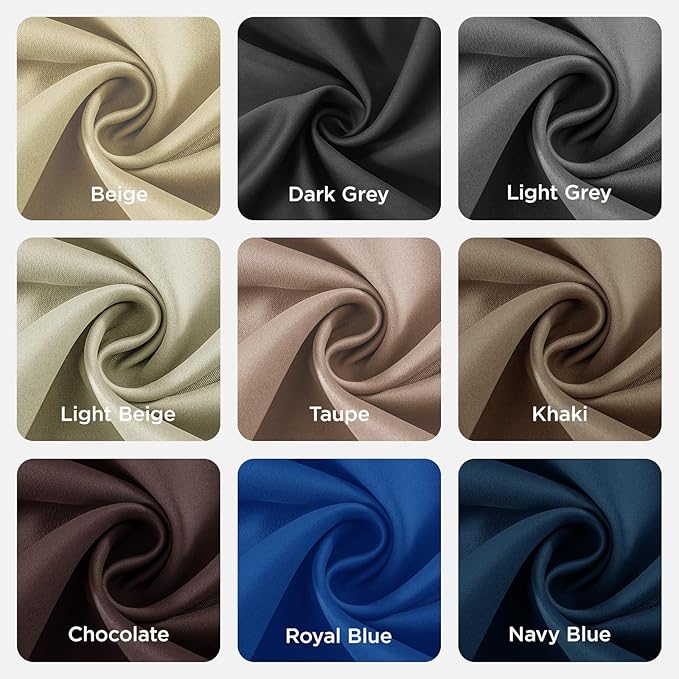 Joydeco Blackout Curtains 90 Inches Long 1 Panel, Thermal Insulated Long Curtains& Drapes 1 Piece, Room Darkening Grommet Drapes for Living Room Bedroom Window (W70 x L90 Inch, Chocolate)