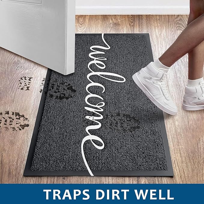 EARTHALL Funny Welcome Mats, Front Door Mat for Outside Entry, Doormat Outdoor/Indoor Entrance, Rugs Entryway Indoor, Outdoor Home Porch Decor 30"x17.5"