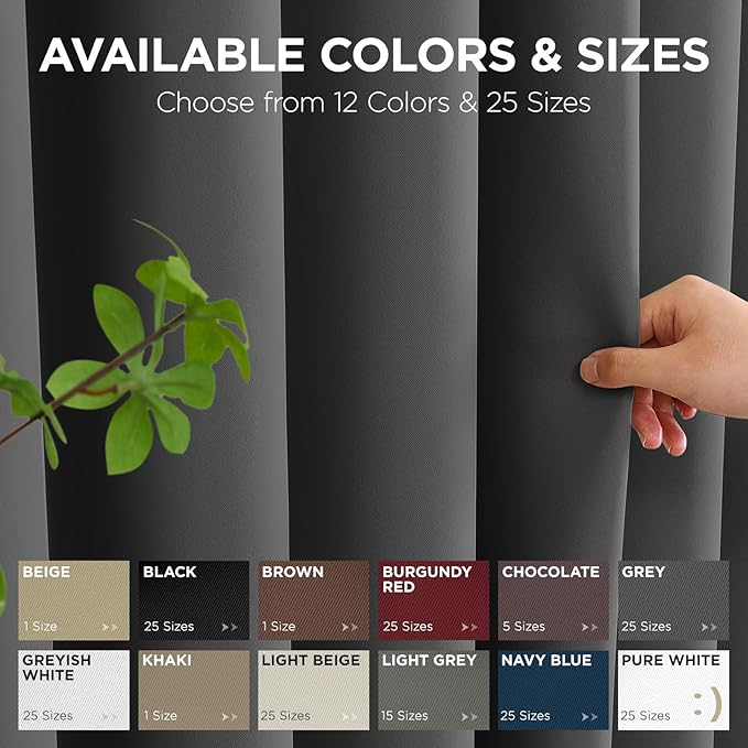 Joydeco Blackout Door Curtain for Doorway Privacy 96 Inches Long, Grommet Closet Curtain for Open Closet, Room Divider for Bedroom Living Room (Grey, 52Wx96L, 1 Panel)