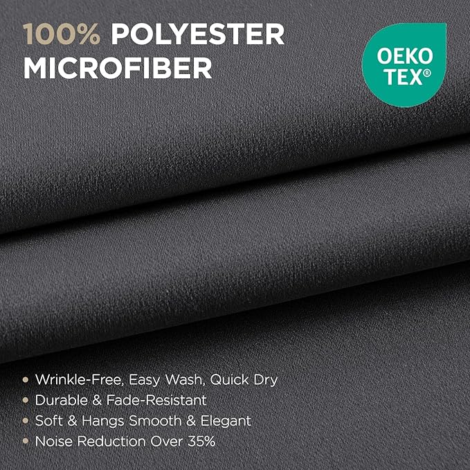 Joydeco Blackout Curtains 95 Inch for Bedroom, Thermal Insulated 52 x 95 Long Curtains & Drapes 2 Burg, Room Darkening Grommet Drapes for Living Room Window, 2 Panels Set