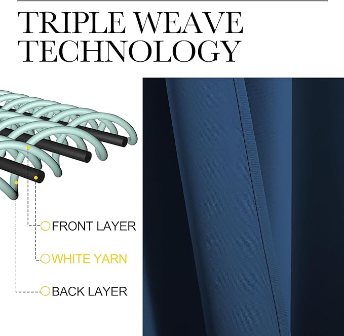 NICETOWN RV Blackout Curtains for Camper Windows, Moroccan Blue, 29" Wide by 50" Long, 2 PCs, Short Blackout Curtains & Drapes, Thermal Insulated Blackout Curtain Panels for Kids Room, Play Room