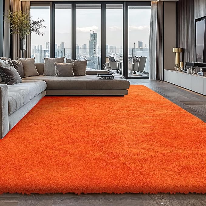 Boshengya 9X12 Large Area Rugs for Living Room Bedroom,Big Shag Rug for Bedroom Dorm,Soft Fluffy Indoor Carpet Nursery Rugs for Kids Girls Room Home Decor