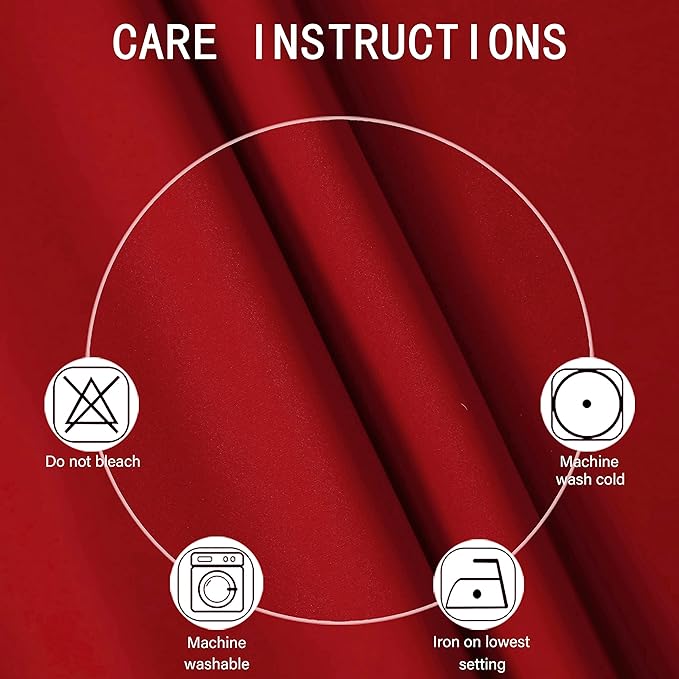 LEMOMO Bright Red Blackout Curtains 52 x 54 Inch Length/Set of 2 Curtain Panels/Thermal Insulated Room Darkening Blackout Curtains for Bedroom