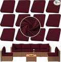 Outdoor Cushion Covers Set,12PCS Patio Furniture Couch Seat Slipcovers, Replacement for Sofa Sectional Chair(Cover，Only)