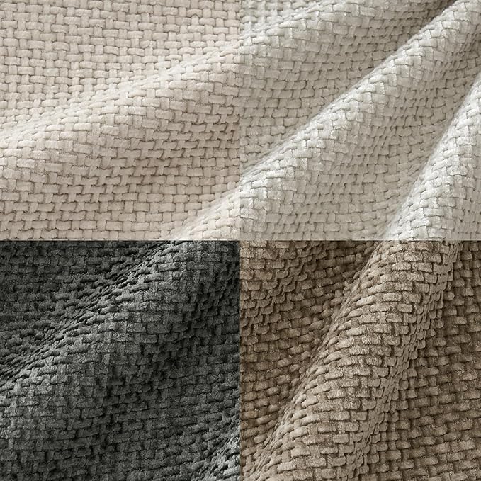 MIULEE Pack of 4 Couch Throw Pillow Covers 20x20 Inch Neutral Soft Decorative Chenille Pillow Covers Farmhouse Boho Cushion Covers for Mid Century Modern Spring Home Decor Sofa Bedroom Living Room