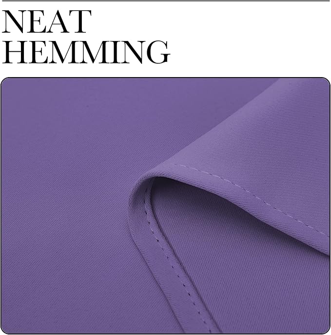 NICETOWN Bedroom Blackout Draperies Panels, 2 Panels, 42 x 72 Inch, Lilac Purple, Three Pass Microfiber Noise Reducing Thermal Insulated Solid Ring Top Window Curtains