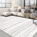 Nakagishi 8x10 Area Rugs Living Room: Washable Boho Large Neutral Soft Farmhouse Rug Stain Resistant Modern Moroccan Non-Slip Indoor Carpet for Bedroom Nursery Kids Playroom Office Dining Room- Gray