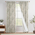 jinchan Lined Linen Blend Curtain Floral Curtains for Living Room 90 Inches Long Grey Peony Flower Printed Curtain Back Tab Farmhouse Patterned Drapes Bedroom Window Curtains Set 2 Panels