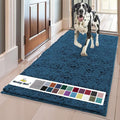 Muddy Mat® | Super Absorbent Door Mat Indoor, Microfiber Quick Dry Chenille Entryway Rug, Non-Slip Front Door Mat, Indoor Mats for Entryway, Machine Washable Pet Rug, Atlantic Blue 24"x96"