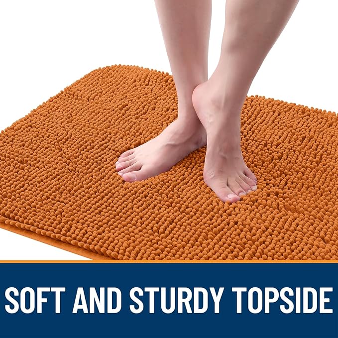 OLANLY Dog Door Mat for Muddy Paws 54x24, Absorbs Moisture and Dirt, Absorbent Non-Slip Washable Doormat, Quick Dry Chenille Mud Mat for Dogs, Entry Indoor Entryway Carpet for Inside Floor, Clay