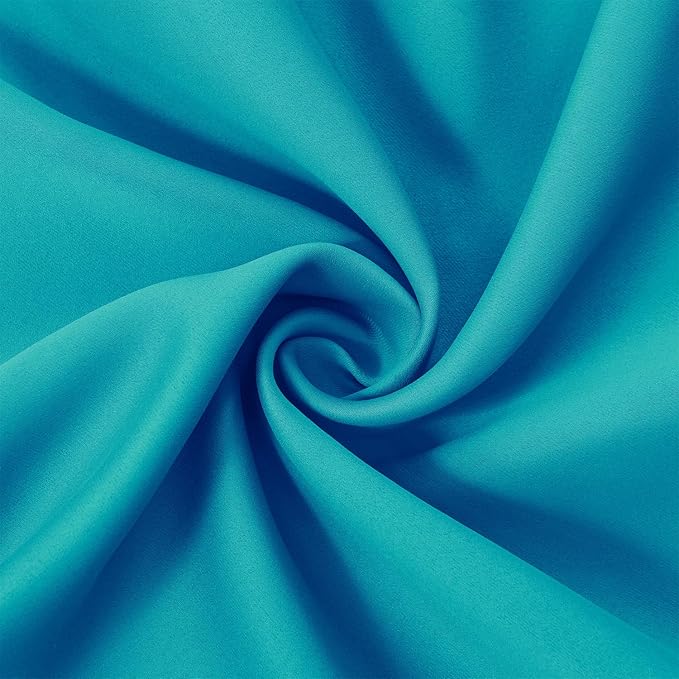 LEMOMO Blackout Curtains 66 x 84 inch/Teal Curtains Set of 2 Panels/Thermal Insulated Room Darkening Bedroom Curtains