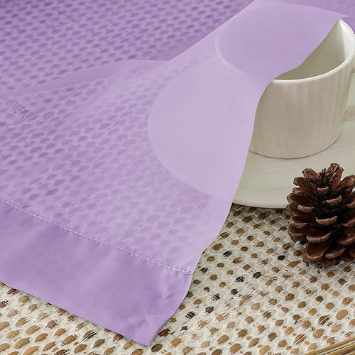 Aiyufeng Light Purple Sheer Curtain Panels Pair Sold 63 Inch Length, Light Filtering Window Curtain Drapes Treatment for Kitchen, Bedroom/Children Room, Voile Top Dual Rod Pocket, 2 Pack of 42 x 63"
