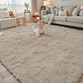 Rugs for Living Room 5x8, Alfombras para Salas Shag Large Plush Soft Area Rug, Shaggy Carpets for Bedroom, Kids Boys Girls Home Decor Aesthetic(Beige, 5 x 8)