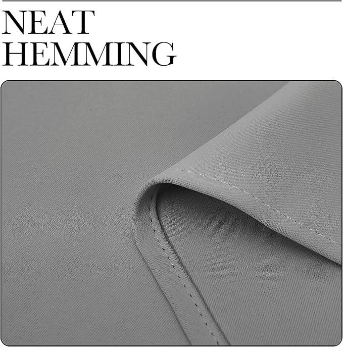 NICETOWN Silver Grey Blackout Curtain Panels for Bedroom, Thermal Insulated Grommet Top Blackout Draperies and Drapes for Basement (2 Panels, W55 x L68-inch)