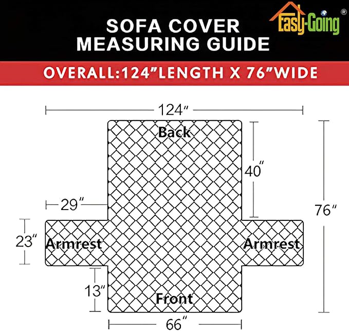 Easy-Going Reversible Couch Cover for 3 Cushion Couch Sofa Cover for Dogs Water Resistant Furniture Protector Cover with Foam Sticks Elastic Straps for Pet Cat (Sofa, Brown/Beige)