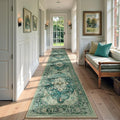 Area Rugs 2'6''x10' Runner Rug Non Slip Washable for Kitchen Hallway Bedroom Beside Laundry Room Bathroom Rug, Floor Carpet, Dark Blue Vintage