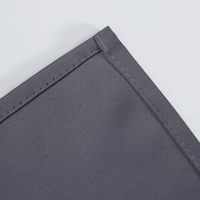 LEMOMO Blackout Curtains 52 x 84 Inch Long Grey Curtains Set of 2 Panels Thermal Insulated Room Darkening Curtains for Bedroom