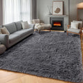 ONASAR Grey Area Rugs for Living Room, 5x8 Gray Fluffy Shag Bedroom Rug, Ultra Soft Plush Shaggy Large Indoor Floor Carpet for Nursery Kids Girls Boys Teen Home Office Decor Aesthetic