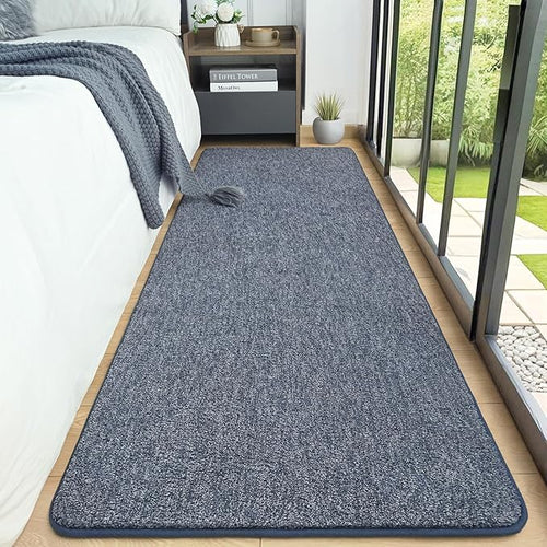 AROGAN Washable 2x6 Runner Rug for Hallway, Long Runner Rugs wtih Soft Memory Foam for Bedroom, Non Slip Backing Carpet Runners for Hallways, Kitchen, Bathroom, Entryway Home Decor, Navy Blue