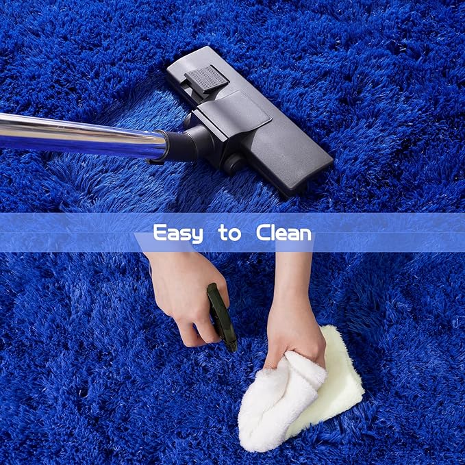 Pionblank Super Fluffy Area Rug for Living Room 5x7 Feet, Modern Indoor Shaggy Carpet, Soft Plush Non Slip Rugs for Bedroom Kids Room Teens Dorm Cloakroom Home Decor, Royal Blue