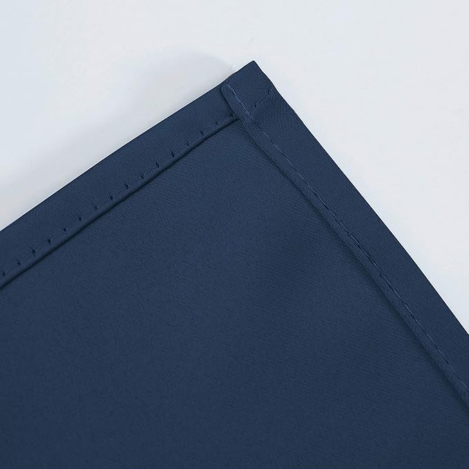 LEMOMO Navy Blue Thermal Blackout Curtains/42 x 95 Inch/Set of 2 Panels Room Darkening Curtains for Bedroom