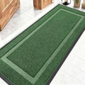 OLANLY Front Door Mat Indoor Outdoor Entrance, Waterproof All-Season, All-Weather Doormat, Sturdy Natural Rubber, Fade Resistant, Low Profile, Easy Clean Patio Porch Entryway Mat, 59x20, Green