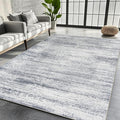 Srugn Washable Rugs 8x10 Area Rugs for Living Room,Rugs for Bedroom,Large Carpets,Ultra Soft Faux Wool Retro Dining Room Rug,Non Slip&Non-Shedding Low Pile Vintage Print Rug for Home Office-Grey Cream