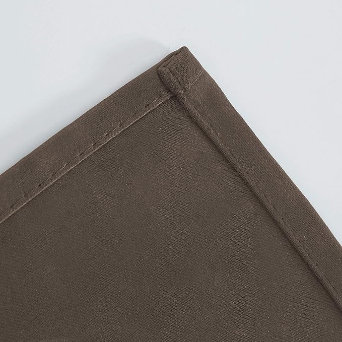 LEMOMO Chocolate Brown Thermal Blackout Curtains/52 x 84 Inch/Set of 2 Panels Room Darkening Curtains for Bedroom