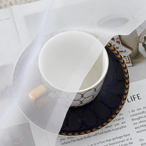 Aiyufeng White Sheer Curtains for Living Room 45 inch Length 2 Panels Set, Rod Pocket Semitransparent Balance Privacy & Light Vertical Sheer Drapes for Bedroom, W40 x L45