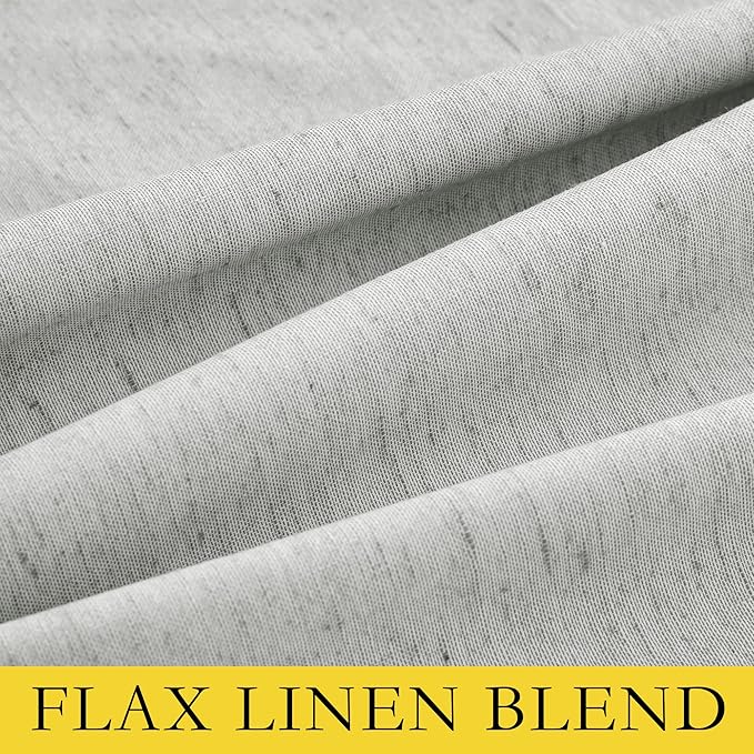 NICETOWN Grey Noise and Lights Block Out Curtains, 2 Panels, 42-inch W by 84-inch L, Thermal Insulated 100% Blackout 2-Layer Lined Drapes, Noise Cancellation Window Draperies for Dining Room