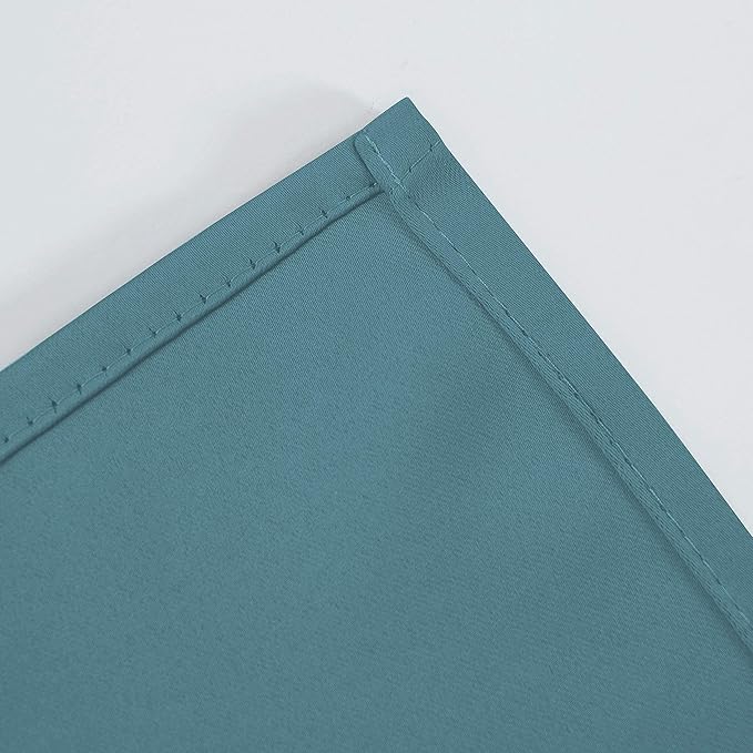 LEMOMO Sea Teal Thermal Blackout Curtains/52 x 63 Inch/Set of 2 Panels Room Darkening Curtains