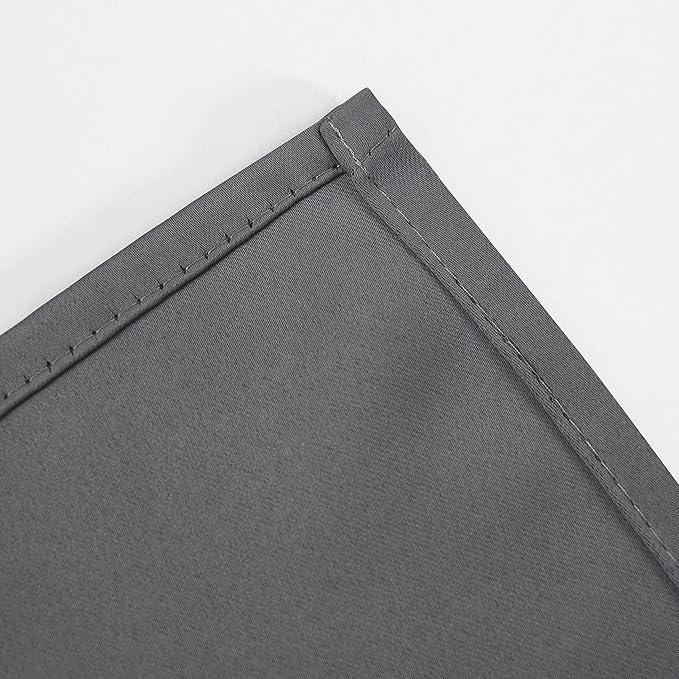 LEMOMO Frost Grey Blackout Curtains 66 x 63 Inch Length/Set of 2 Curtain Panels/Thermal Insulated Room Darkening Blackout Curtains for Bedroom