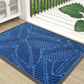 Colorxy Waterproof Doormat, Sturdy Natural Rubber Front Door Mats, Non Slip Low Profile Indoor Outdoor Entrance Mat, Stain Resistant Easy Clean Floor Mat for Patio or Entryway, 71''x47'', Light Blue