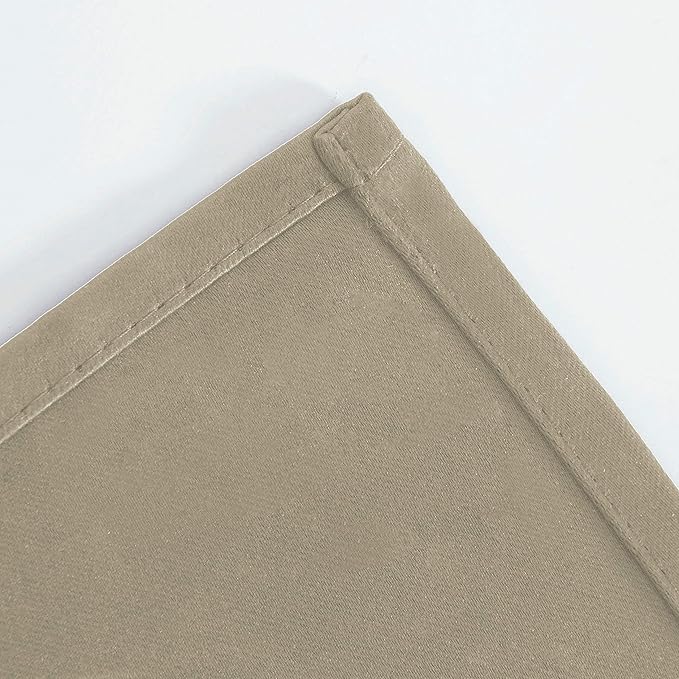 LEMOMO Blackout Curtains 66 x 84 inch/Beige Curtains Set of 2 Panels/Thermal Insulated Room Darkening Bedroom Curtains