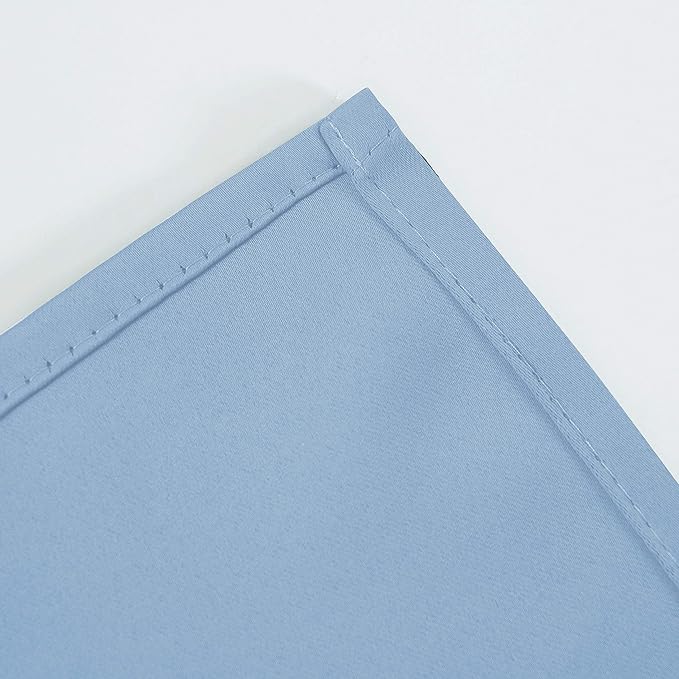 LEMOMO Sky Blue Thermal Blackout Curtains/38 x 63 Inch/Set of 2 Panels Room Darkening Curtains for Bedroom
