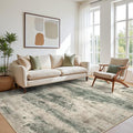 BEIMO Area Rugs 6x9 for Living Room Bedroom, Modern Abstract Machine Washable Rug, Large Soft Low Pile Floor Cover with Non Slip Backing for Dining Room, Grey/Dark Green