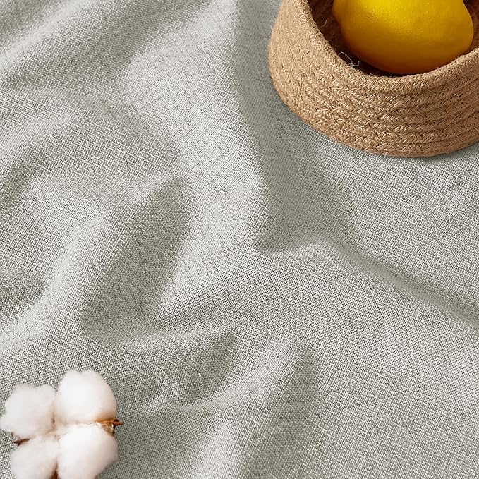 RYB HOME Cream 100% Blackout Linen Curtains 78 inch Long, Thermal Insulated & Privacy Assurd Home Decor Drapes for Bedroom/Office/Nursery, Rod Pocket & Back Tab Window Treatment, W52 X L78, 2 Panels