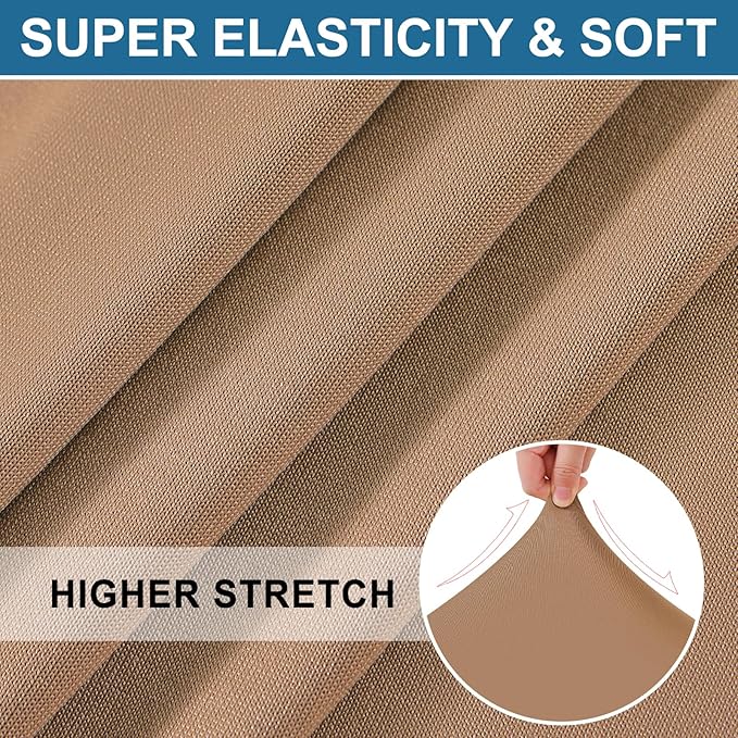 Smiry Printed Couch Cushion Covers, Stretch Soft Couch Covers for Sofa, Washable Non-Slip Sofa Slipcover Furniture Protector for Indoor and Outdoor (Large, Camel)