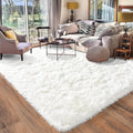 Rugs for Living Room 8x10, Soft Shaggy Modern Shag Area Rug for Bedroom, Upgrade Non-Slip Plush Fluffy Carpet for Kids Boys Girls Room Home Decor Aesthetic, Cream White