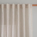 MYSKY HOME Boho Curtains 72 Inch Length, Natural Linen Semi Sheer Drapes for Window Decoration Door Curtain Panels Privacy Shade Burlap Farmhouse Rustic Style for Doorways, 50" x 72", 2 Panels