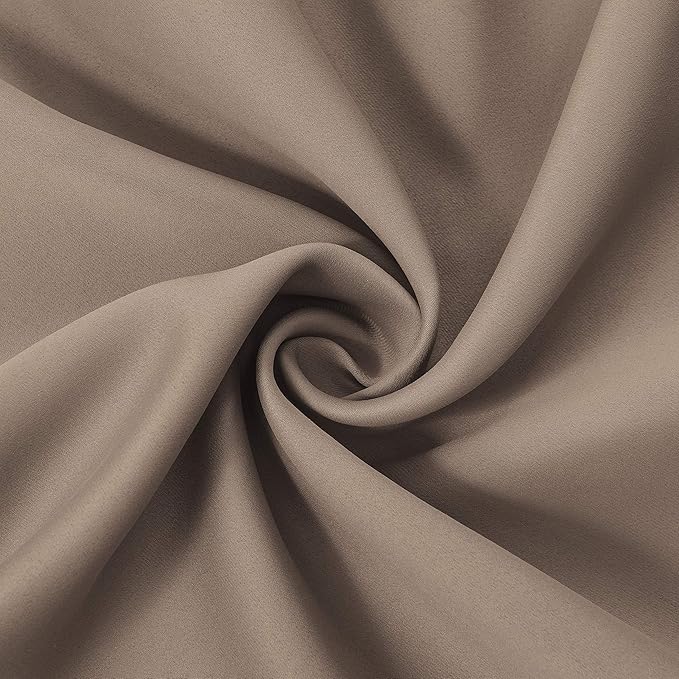 LEMOMO Cappuccino Thermal Blackout Curtains/42 x 72 Inch/Set of 2 Panels Room Darkening Curtains for Bedroom