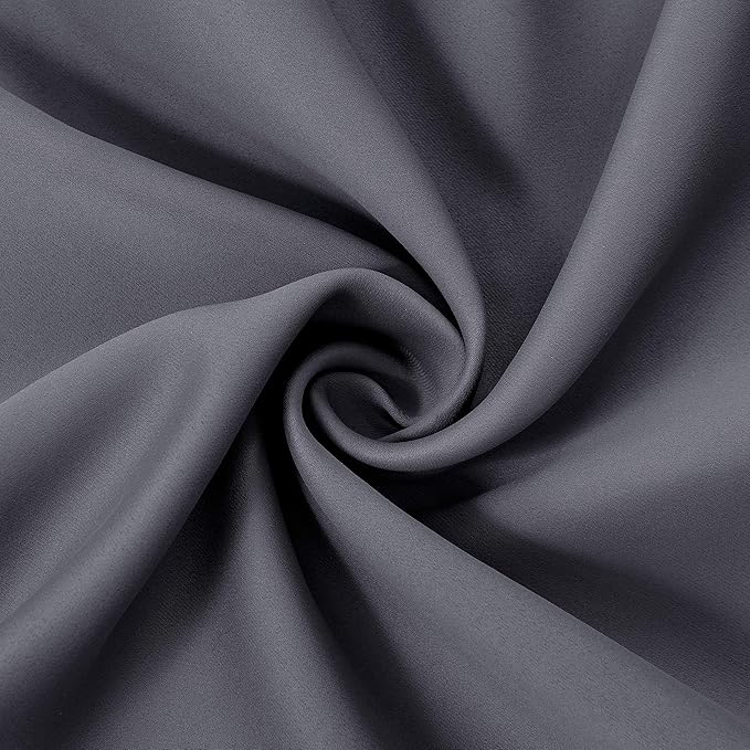 LEMOMO Grey Thermal Blackout Curtains/52 x 95 Inch/Set of 2 Panels Room Darkening Curtains for Bedroom